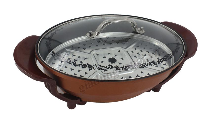 Nồi Lẩu Điện 4 In 1 SHACHU SHC-A86 - Chảo Nướng, Rán, Hấp Chống Dính, Công Suất 1600W, Tiện Lợi và Hiện Đại