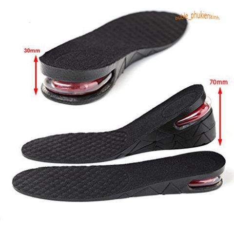 Miếng Lót Giày Tăng Chiều Cao Chất Liệu Cao Su PU - Êm Ái, Dễ Dàng Tùy Chỉnh Chiều Cao 3cm-7cm, Phù Hợp Cho Nam Nữ