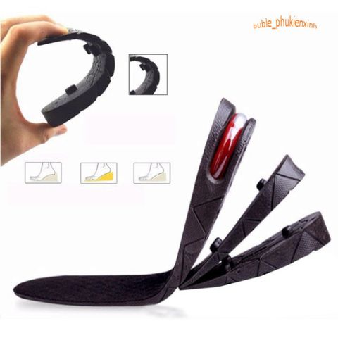 Miếng Lót Giày Tăng Chiều Cao Chất Liệu Cao Su PU - Êm Ái, Dễ Dàng Tùy Chỉnh Chiều Cao 3cm-7cm, Phù Hợp Cho Nam Nữ