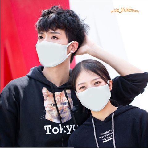 Khẩu Trang Vải Cotton Đen Trơn Hàn Quốc - Chống Bụi, Chống Nắng, Thiết Kế Đơn Giản, Tiết Kiệm cho Nam Nữ