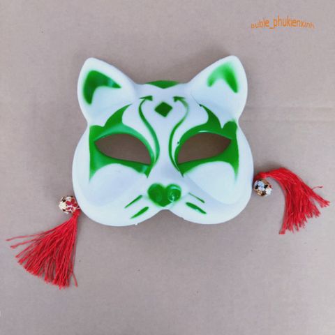 Mặt Nạ Hóa Trang Cáo Nhật Bản PVC - Mặt Nạ Cosplay Cáo Nửa Mặt Dễ Thương, Phụ Kiện Thời Trang Độc Đáo