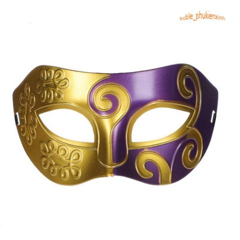 Mặt Nạ Nửa Mặt Vàng Đồng Cổ Điển - Halloween, Lễ Hội Hóa Trang - Có Dây Đeo Tiện Dụng Cho Nam Nữ