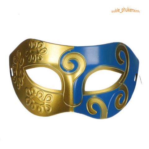 Mặt Nạ Nửa Mặt Vàng Đồng Cổ Điển - Halloween, Lễ Hội Hóa Trang - Có Dây Đeo Tiện Dụng Cho Nam Nữ
