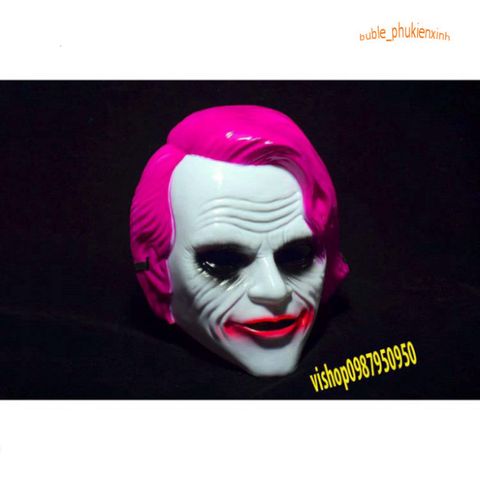 Mặt Nạ Joker Joaquin Phoenix Màu Hồng - Phụ Kiện Hóa Trang Halloween Độc Đáo Cho Fan Hâm Mộ Siêu Anh Hùng