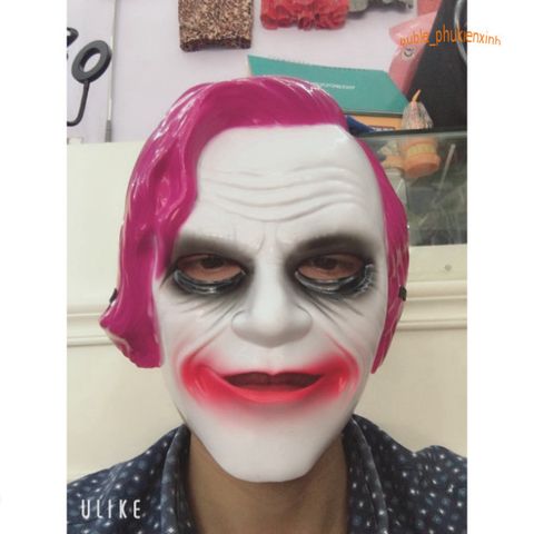 Mặt Nạ Joker Joaquin Phoenix Màu Hồng - Phụ Kiện Hóa Trang Halloween Độc Đáo Cho Fan Hâm Mộ Siêu Anh Hùng
