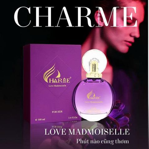 Nước Hoa Nữ Charme Love Mademoiselle - Eau De Parfum Quyến Rũ, Hương Hoa Cỏ Tươi Mát Dành Cho Phái Đẹp 25 Tuổi Trở Lên