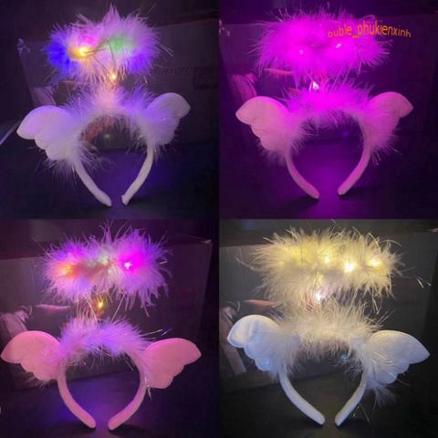 Băng Đô Cài Tóc LED Phát Sáng Vàng Ấm - Thiết Kế Biến Hình Thời Trang Hàn Quốc - Phụ Kiện Hot Trên TikTok
