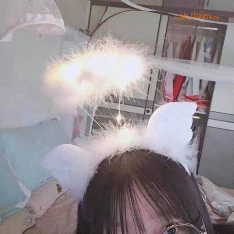 Băng Đô Cài Tóc LED Phát Sáng Vàng Ấm - Thiết Kế Biến Hình Thời Trang Hàn Quốc - Phụ Kiện Hot Trên TikTok
