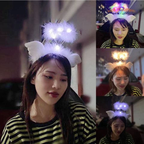 Băng Đô Cài Tóc LED Phát Sáng Vàng Ấm - Thiết Kế Biến Hình Thời Trang Hàn Quốc - Phụ Kiện Hot Trên TikTok