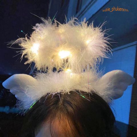 Băng Đô Cài Tóc LED Phát Sáng Vàng Ấm - Thiết Kế Biến Hình Thời Trang Hàn Quốc - Phụ Kiện Hot Trên TikTok