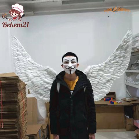 Cánh thiên thần cosplay màu trắng/đen/đỏ/hồng cho trẻ em - Hóa trang lễ hội, Giáng sinh, Halloween - Phụ kiện trang trí ấn tượng