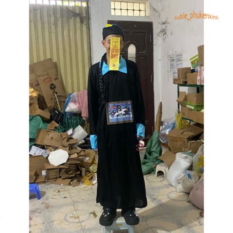 Bộ Trang Phục Hóa Trang Halloween Cương Thi Diêm Vương Hắc Bạch Vô Thường Dành Cho Người Lớn - Cosplay Độc Đáo, Kích Thước 155-185cm