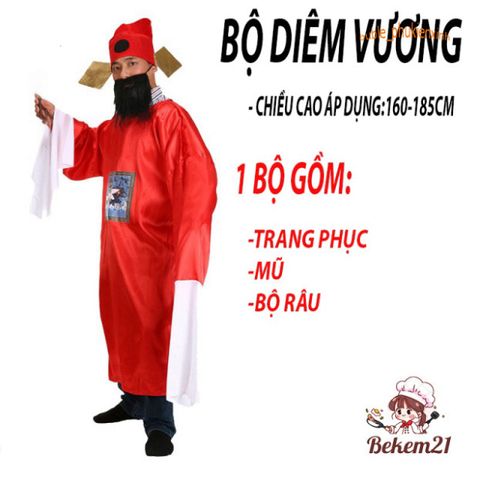 Bộ Trang Phục Hóa Trang Diêm Vương Phán Quan Halloween - Thời Trang Cosplay Độc Đáo Cho Tiktok & Youtube