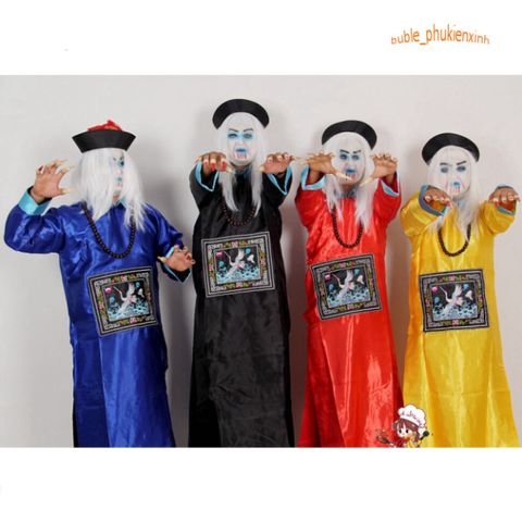 Bộ Trang Phục Hóa Trang Ma Cương Thi - Trang Phục Halloween Phán Quan, Đồ Hóa Trang Thẩm Phán Cho Trẻ Em (3 Màu)