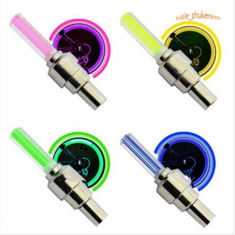 Bộ 2 Đèn LED Gắn Van Bánh Xe Ô Tô, Xe Máy, Xe Đạp - Đèn Nhiều Màu Sáng Đẹp, Cảm Ứng Rung, Tạo Hiệu Ứng Ánh Sáng Ấn Tượng