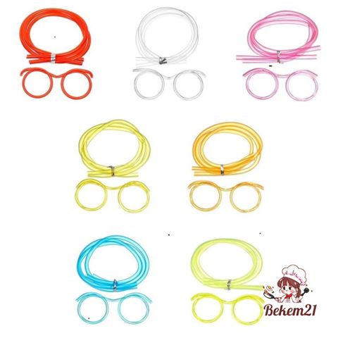 Ống Hút Kính Vui Nhộn Cho Bé - Ống Hút Nghệ Thuật PVC An Toàn, Phụ Kiện Tiệc Sinh Nhật Sắc Màu, Dài 70cm