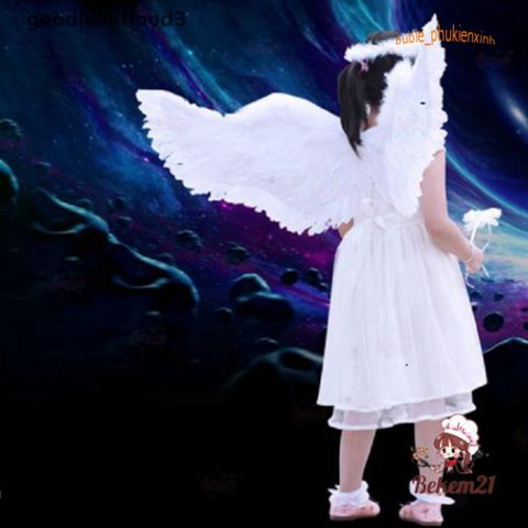 Cánh Thiên Thần Hóa Trang Cho Bé Gái - Trang Phục Halloween Dễ Thương, Phù Hợp Các Dịp Lễ Hội, Tiệc Tùng, Size Nhỏ Đến Lớn