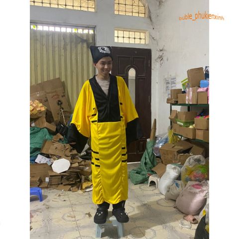 Trang phục Pháp sư Lâm Chánh Anh - Bộ quần áo huyền bí nhiều màu sắc cho cosplay và lễ hội, bao gồm áo và mũ.