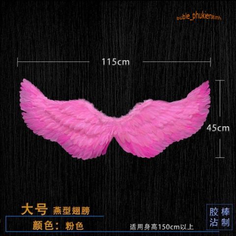 Đôi Cánh Thiên Thần Lông Vũ Màu Sắc Halloween - Phụ Kiện Cosplay Hóa Trang, Đạo Cụ Tiệc Tùng Độc Đáo cho Trẻ Em và Người Lớn