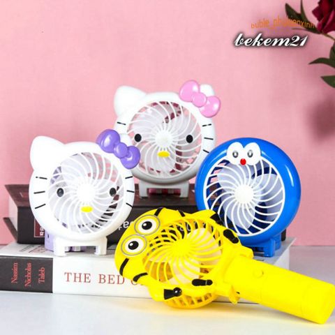 Quạt Mini Hình Thú Cầm Tay Sạc Pin - Gập Gọn Dễ Dàng Cho Du Lịch Và Dã Ngoại - Quạt USB Siêu Dễ Thương