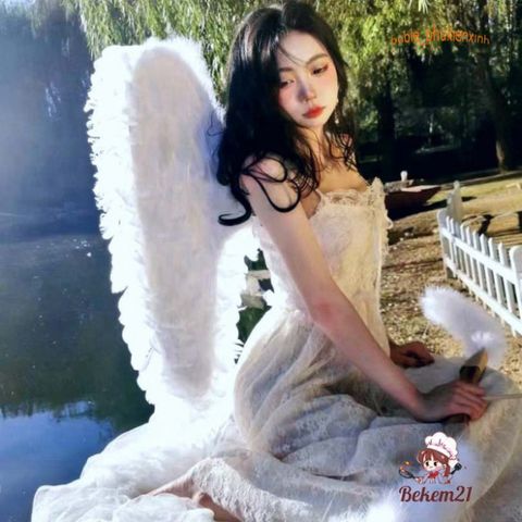 Cánh Thiên Thần Cosplay Trắng Đẹp Cho Trẻ Em - Đạo Cụ Tiệc Tùng, Hóa Trang, Chụp Ảnh Sự Kiện - Cánh Lông Vũ Tự Nhiên Siêu Nhẹ