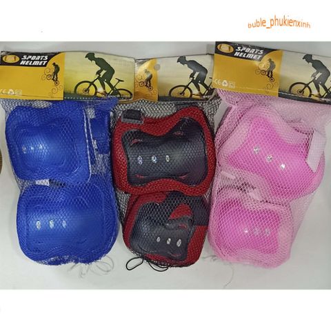 Bộ bảo hộ 6 món cho trẻ em - An toàn cho chân tay, đầu gối khi trượt patin, xe đạp, ván trượt, scooter - Dành cho bé từ 2-10 tuổi.