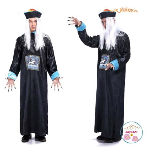 Bộ Trang Phục Cương Thi Thẩm Phán Halloween - Đồ Hóa Trang Kinh Dị Cho Tiệc Hóa Trang Và Cosplay, Bằng Chất Liệu Thoải Mái