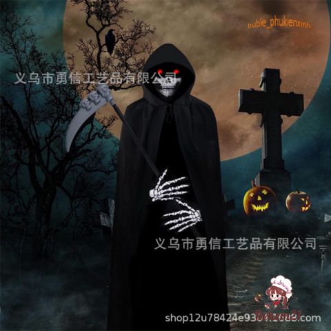 Bộ Găng Tay và Mặt Nạ Hóa Trang Halloween Hình Xương Độc Đáo - Phụ Kiện Tiệc Tùng Rùng Rợn Thú Vị