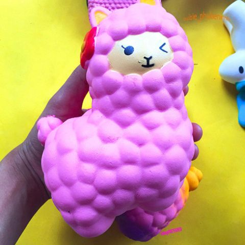Đồ Chơi Squishy Hình Con Cừu Màu Hồng Dễ Thương - Đồ Chơi Giảm Stress, Móc Khóa Trang Trí Bàn Học, Quà Tặng Trẻ Em