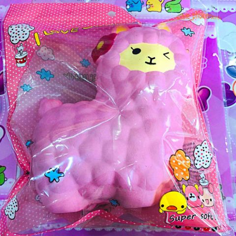 Đồ Chơi Squishy Hình Con Cừu Màu Hồng Dễ Thương - Đồ Chơi Giảm Stress, Móc Khóa Trang Trí Bàn Học, Quà Tặng Trẻ Em