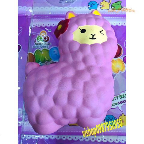 Đồ Chơi Squishy Hình Con Cừu Màu Hồng Dễ Thương - Đồ Chơi Giảm Stress, Móc Khóa Trang Trí Bàn Học, Quà Tặng Trẻ Em