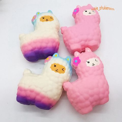 Đồ Chơi Squishy Hình Con Cừu Màu Hồng Dễ Thương - Đồ Chơi Giảm Stress, Móc Khóa Trang Trí Bàn Học, Quà Tặng Trẻ Em