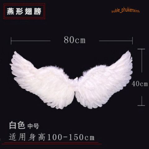 Cánh Thiên Thần Phát Sáng Đáng Yêu Cho Bé Gái - Hóa Trang Halloween & Sinh Nhật, Cánh Lông Vũ Cho Trẻ Em 65cm