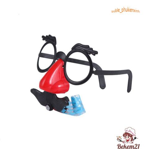 Bộ Phụ Kiện Hóa Trang Chú Hề Vui Nhộn - Kính Râm, Mũi To và Râu Giả Cho Halloween, Tiệc Tùng Hoặc Chụp Ảnh