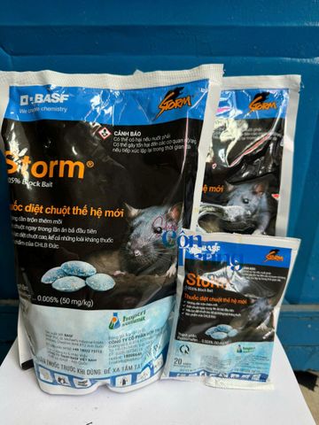 Thuốc Diệt Chuột Storm Viên Lớn 1kg - Sản Phẩm Chính Hãng Giúp Loại Bỏ Chuột Hiệu Quả, An Toàn và Tiện Lợi
