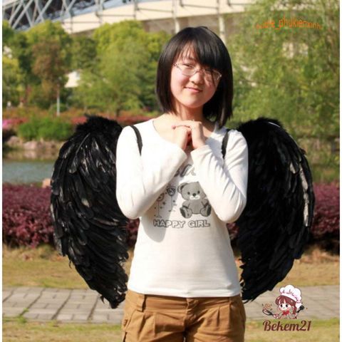 Cánh Thiên Thần Cosplay Trắng/Đen/Đỏ - Phụ Kiện Hóa Trang Halloween Cho Trẻ Em và Người Lớn, Tiệc Tùng, Lễ Hội
