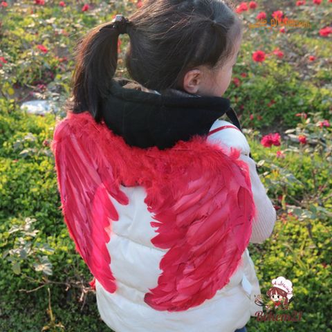 Cánh Thiên Thần Cosplay Trắng/Đen/Đỏ - Phụ Kiện Hóa Trang Halloween Cho Trẻ Em và Người Lớn, Tiệc Tùng, Lễ Hội