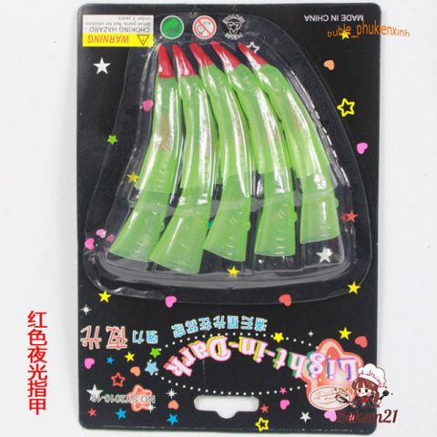 Bộ móng tay Halloween quỷ ma quái 10 ngón - Phụ kiện hóa trang độc đáo cho lễ hội và tiệc tùng ma mị.
