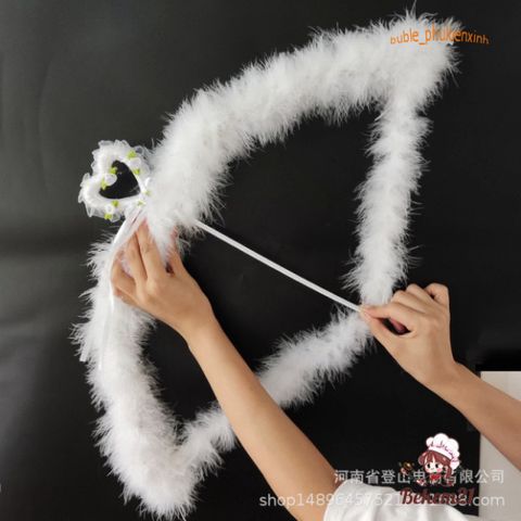 Cánh Thiên Thần Lông Vũ Sáng Bóng - Phụ Kiện Trang Phục Hóa Trang Cho Tiệc Giáng Sinh & Halloween, Dễ Dàng Kết Hợp, Thích Hợp Cho Mọi Lứa Tuổi