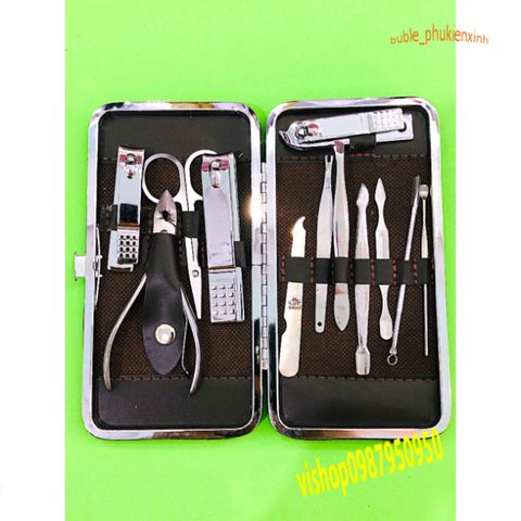 Bộ Dụng Cụ Bấm Móng Tay 12 Món Cao Cấp Với Hộp Da Sang Trọng - Dụng Cụ Làm Nail Tự Nhiên và Tiện Lợi