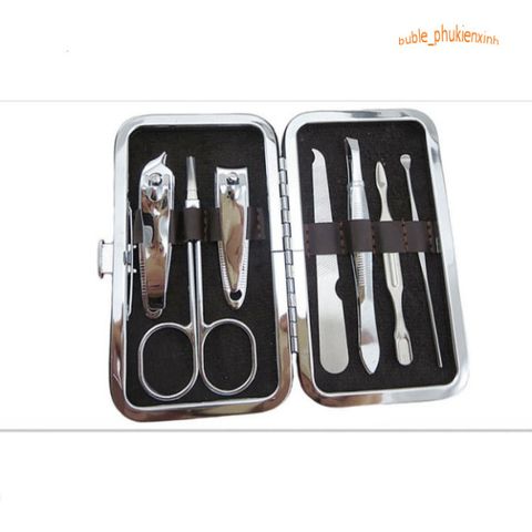 Bộ Dụng Cụ Làm Móng Tay Chân 7 Món Thép Không Gỉ - Tiện Lợi, Sang Trọng, Chăm Sóc Sắc Đẹp Tại Nhà