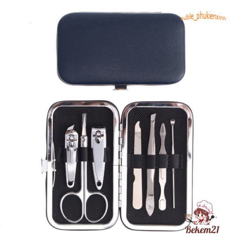 Bộ Dụng Cụ Chăm Sóc Móng Tay Chân Mini 7 Món Đa Năng - Kềm Cắt Da, Lấy Khóe, Dụng Cụ Làm Nail Tiện Lợi Tại Nhà