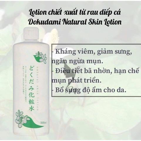 Nước Hoa Hồng Diếp Cá Chinoshio Dokudami 500ml - Toner Làm Dịu Da, Cân Bằng Độ ẩm, Phù Hợp Cho Da Nhạy Cảm