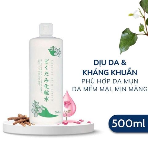 Nước Hoa Hồng Diếp Cá Chinoshio Dokudami 500ml - Toner Chăm Sóc Da Nhạy Cảm, Làm Dịu, Cân Bằng Độ Ẩm Từ Thiên Nhiên Nhật Bản