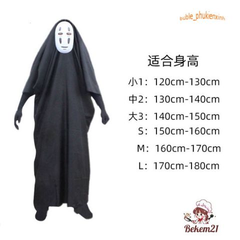 Bộ Set Cosplay Vô Diện - Áo Choàng, Mặt Nạ & Găng Tay Đen - Trang Phục Hóa Trang Halloween Sáng Tạo Cho Tất Cả Đối Tượng
