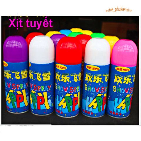 Bình Xịt Tạo Tuyết Tan Chảy - Phụ Kiện Trang Trí Sinh Nhật và Không Gian Nghệ Thuật - Độc Đáo và Sáng Tạo