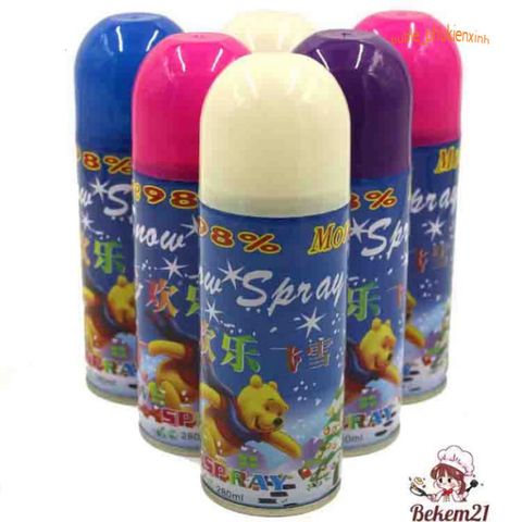 Bình Xịt Bọt Tuyết Trắng Cho Tiệc Sinh Nhật - Sản Phẩm Thể Thao Du Lịch, Chất Liệu Nhôm Chống Trượt, Màu Xanh Nước Biển
