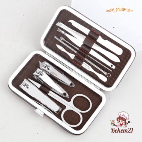 Bộ Dụng Cụ Làm Móng Tay 10 Món Sang Trọng - Thép Không Gỉ Cao Cấp, Bộ Trang Điểm Tại Nhà Hoàn Hảo, Quà Tặng Ý Nghĩa