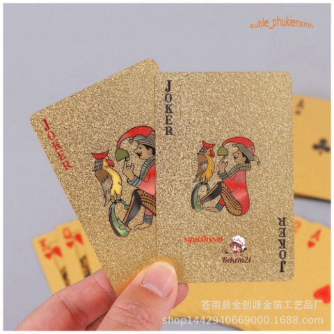 Bộ Bài Tây Cao Cấp Mạ Vàng 24K - Sang Trọng và Độc Đáo, Quà Tặng Ý Nghĩa Dành Cho Bạn Bè và Người Thân