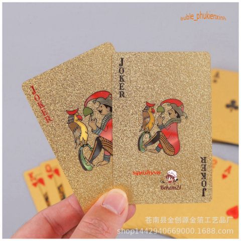 Bộ Bài Tây Cao Cấp Mạ Vàng 24K - Sang Trọng và Độc Đáo, Quà Tặng Ý Nghĩa Dành Cho Bạn Bè và Người Thân